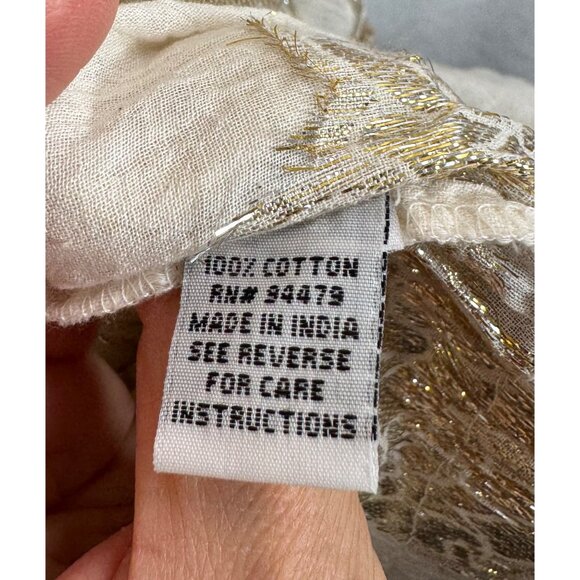 Me 2 Magic boho gold trim crochet embroidered maxi dress Goddess sz 2X - Picture 10 of 11